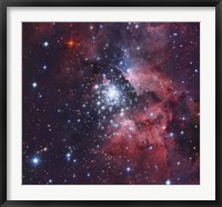Framed NGC 3603, a giant H-II region in the Constellation Carina