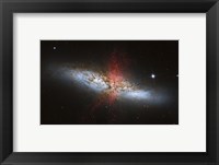 Framed Messier 82, a starburst galaxy in the Constellation Ursa Major