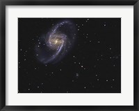Framed NGC 1365 is a barred spiral galaxy in the Constellation Fornax