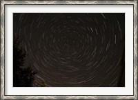Framed Star Trails around Polaris in the Constellation Ursa Minor