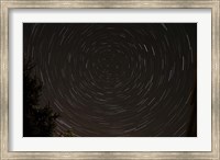 Framed Star Trails around Polaris in the Constellation Ursa Minor