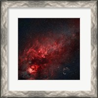 Framed Constellation Cygnus with multiple nebulae visible