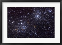Framed NGC 884, an open cluster, in the Constellation of Perseus