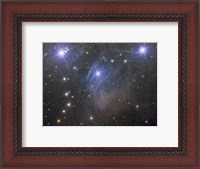 Framed Messier 45, the Pleiades, an open star cluster in the Taurus Constellation