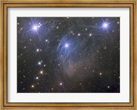 Framed Messier 45, the Pleiades, an open star cluster in the Taurus Constellation