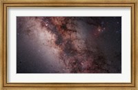 Framed Stars, Nebulae and dust clouds around the center of the Milky Way