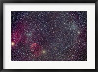 Framed Jellyfish Nebula and associated Nebulosity