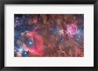 Framed Widefield view of Orion Nebula and Horsehead Nebula