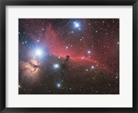 Framed Horsehead Nebula and Flame Nebula in Orion
