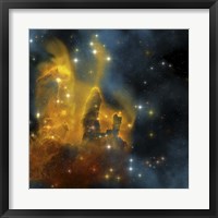 Framed colorful Nebula shines bright with star making in its clouds