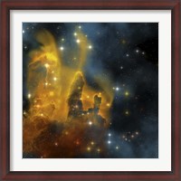 Framed colorful Nebula shines bright with star making in its clouds
