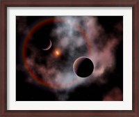Framed Rose Nebula, home to relatively new and young star systems