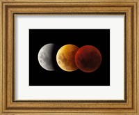 Framed Composite image of lunar Eclipse, Victoria, Australia