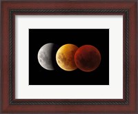 Framed Composite image of lunar Eclipse, Victoria, Australia