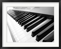 Framed Yamaha P120 close-up of Piano Keys