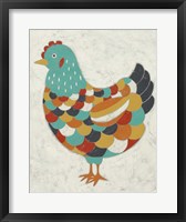 Framed Country Chickens II