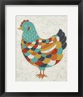 Framed Country Chickens II