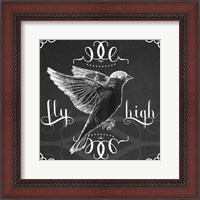 Framed Chalkboard Bird I