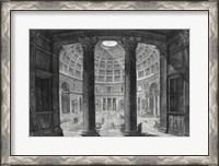 Framed Veduta interna del Pantheon