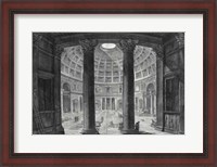 Framed Veduta interna del Pantheon
