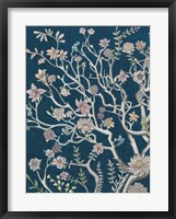 Indigo Night Chinoiserie I Framed Print