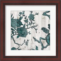 Framed Terra Verde Chinoiserie II