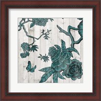 Framed Terra Verde Chinoiserie III