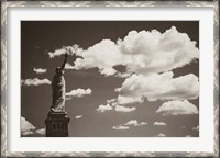 Framed Liberty in the Clouds