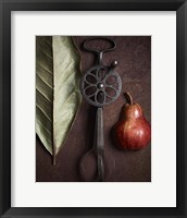 Framed Leaf with Pear 1
