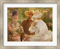 Framed On The Terrace In Sevres With The Painter Henri Fantin-Latour