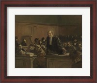 Framed Court Scene - Speech For The Defense, 1907