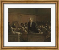 Framed Court Scene - Speech For The Defense, 1907