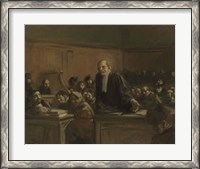 Framed Court Scene - Speech For The Defense, 1907