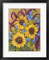 Framed Sunflowers And Thistles