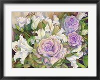 Framed Lilies With Ornamental Cabbage