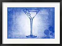 Framed Martini Blue Print I