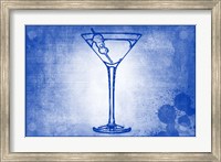 Framed Martini Blue Print I