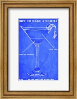 Framed Martini Blue Print II