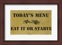 Framed Eat or Starve