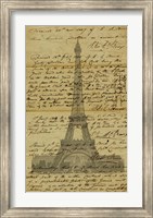 Framed Paris Letter