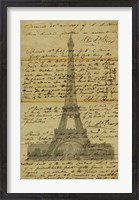 Framed Paris Letter