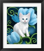 Framed Aquamarine Cat