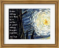 Framed Great Things - Van Gogh Quote 1