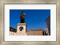 Framed Mozart Statue in Salzburg Austria