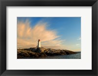 Framed Peggy's Point Lighthouse at Sunset