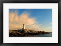 Framed Peggy's Point Lighthouse at Sunset