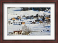 Framed Ski Village in Winter, Ski Chateaus