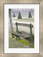 Framed Park Bench in the Gardens, Chateau de Fontainebleau