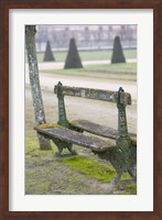 Framed Park Bench in the Gardens, Chateau de Fontainebleau