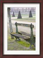 Framed Park Bench in the Gardens, Chateau de Fontainebleau